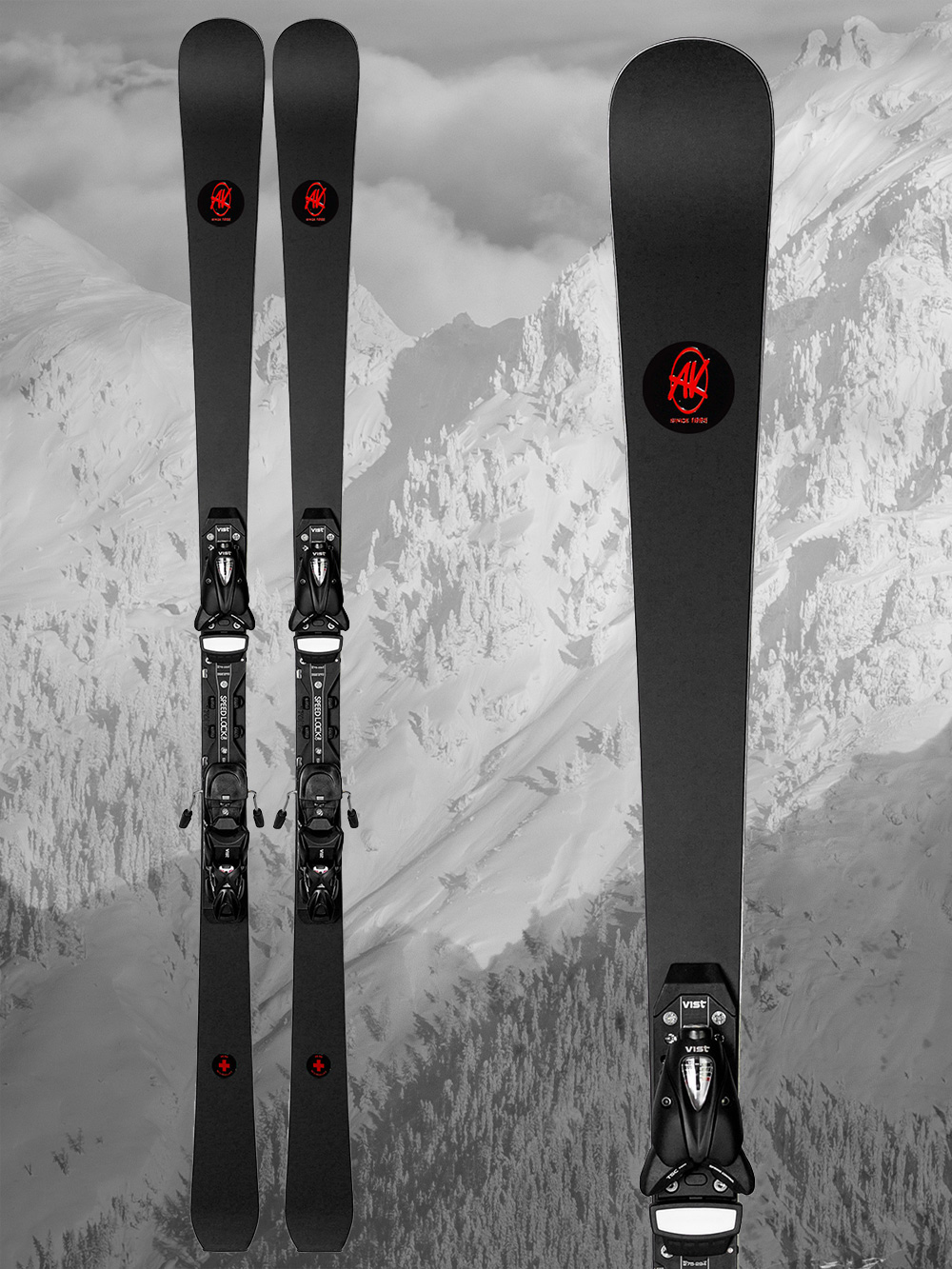 Sjezdové lyže AK Ski Piste Red